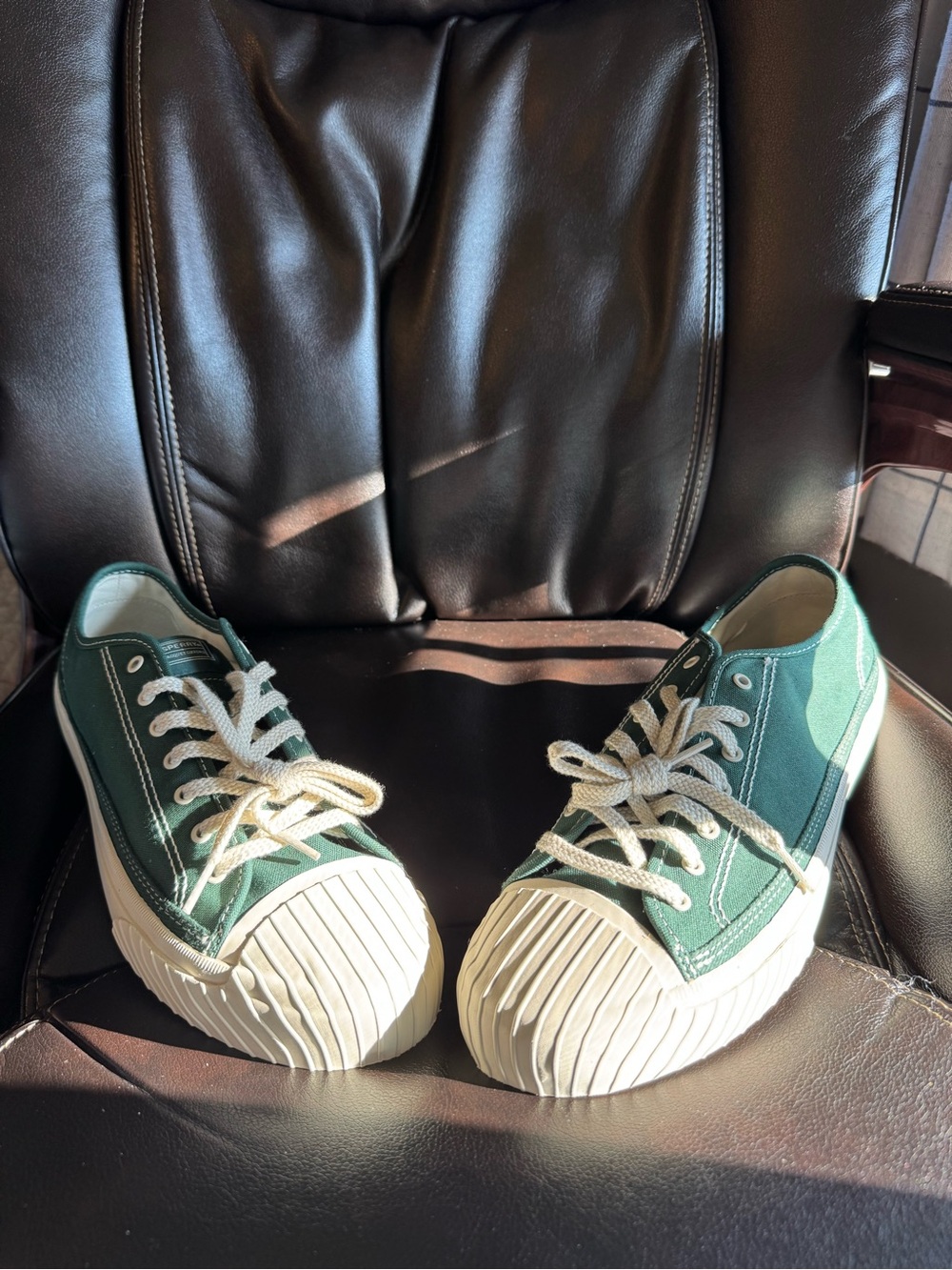 Sperry Racquet Oxfords Tennis Sneaker (Green / Size 13)